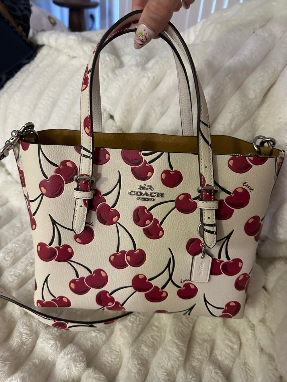 COACH Cherry Print Mini Tote Mollie 25